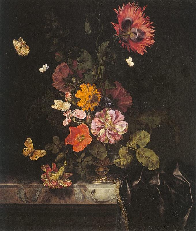 Lachtropius, Nicolaes Flowers in a Gold Vase